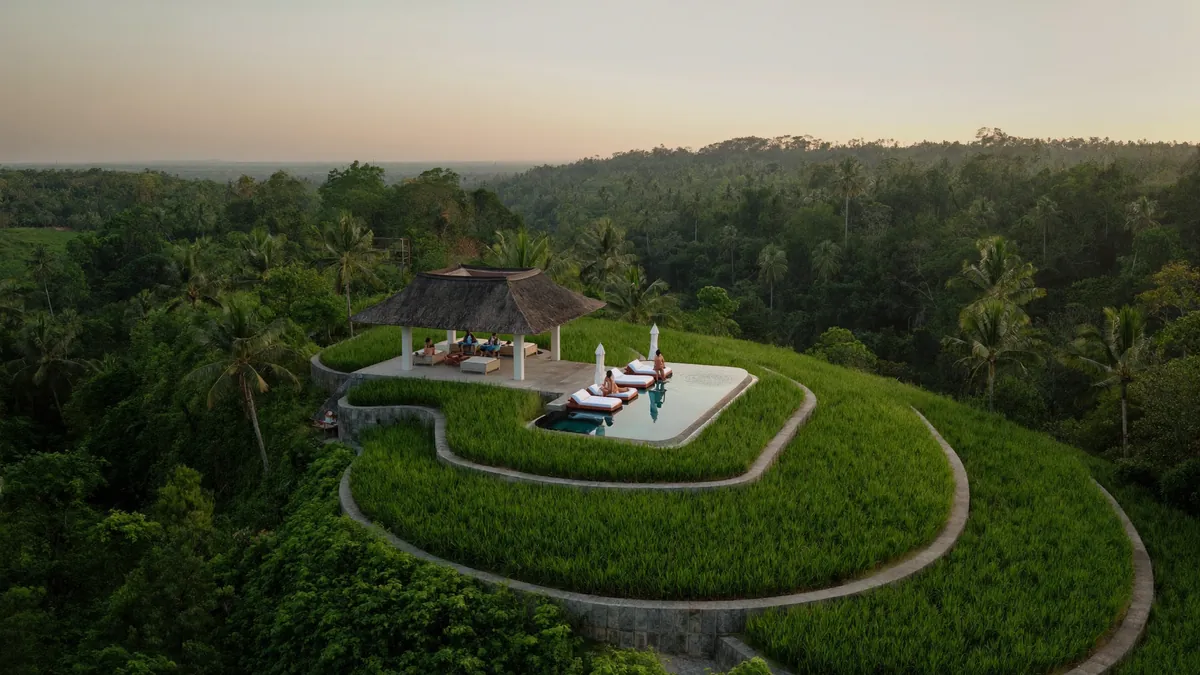 Luxury wellness resort in Bali representing the growing wellness industry