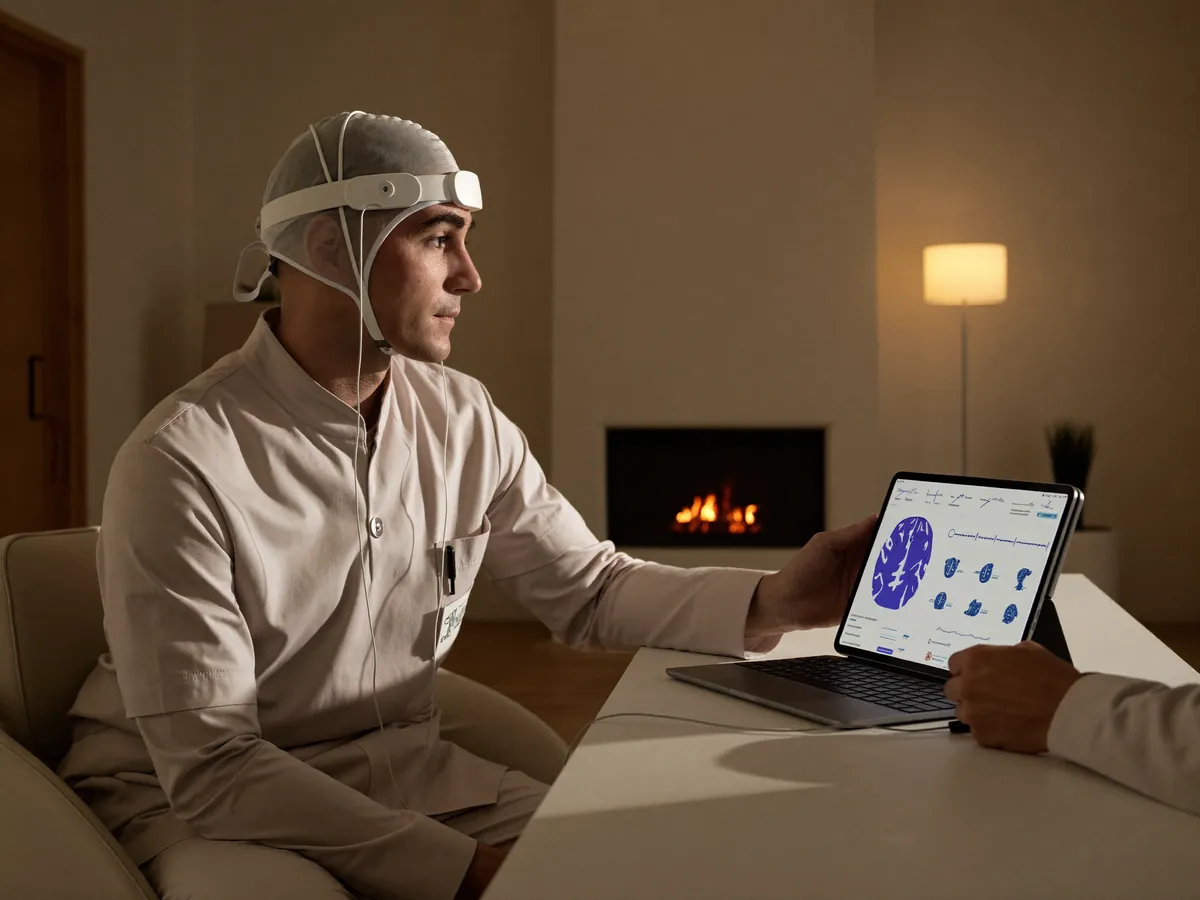 Brain Health equipment in use in an Indonesian wellness clinic