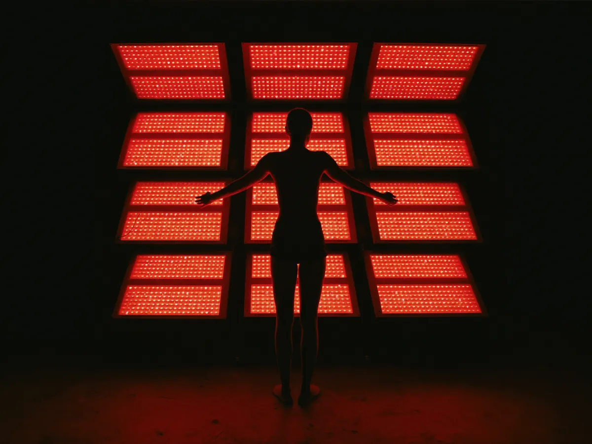 Red Light Therapy equipment being used with a client in an Indonesian clinic