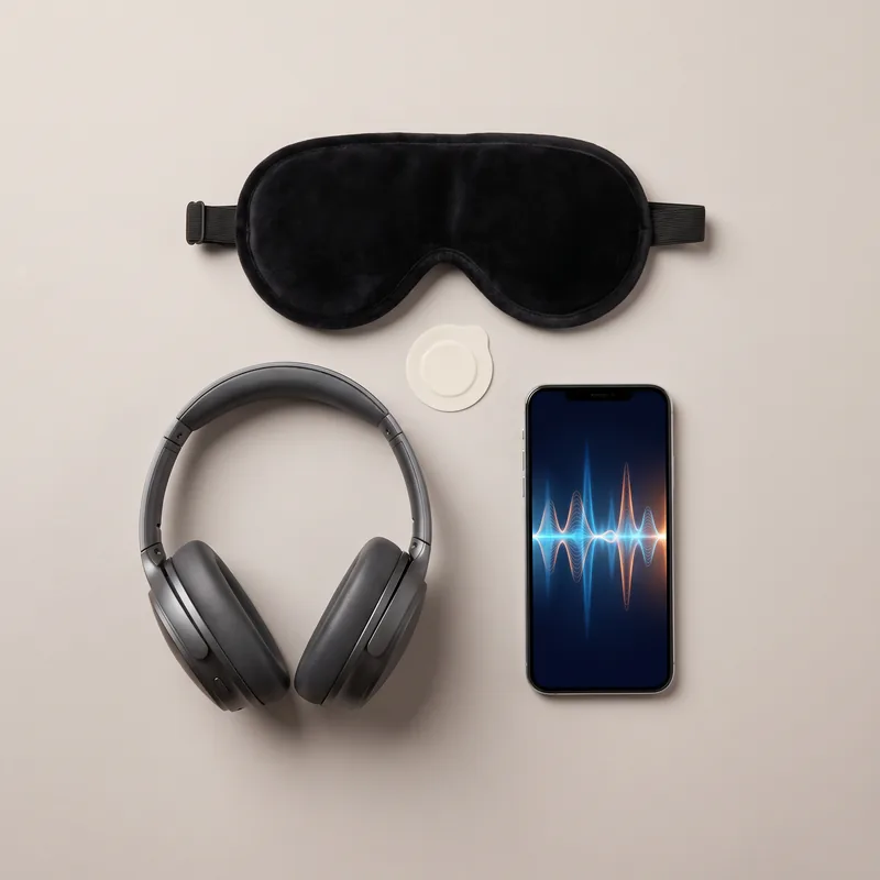 NuCalm neuroacoustic relaxation system with mask and headphones